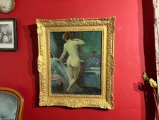 Signed 19th Century Oil On Canvas, Entrque Style, Female Nude