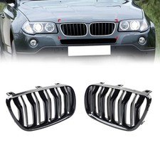 Double Line Front Bumper Kidney Grille For BMW X3 E83 Facelift 2006-10