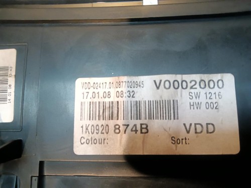 Compteur volkswagen golf - golf, 4