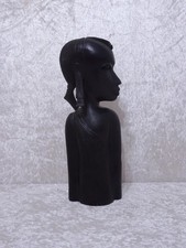 Bois Buste Homme Native Tribal Art Afrique Vintage Sculpture - Vintage - 23 CM