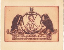 Neujahrsgruß Radierung Hanns