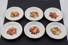 SET OF 6 WINTERLING BAVARIA GERMANY 3 3/4" SMALL PLATES  WITH FRUITS