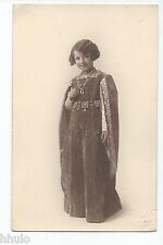 BM626 Vintage Photo Card RPPC Child Costume Princess Queen