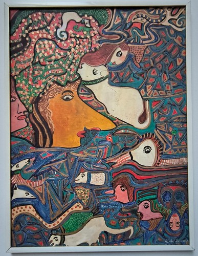 Tableau contemporain scène - ,