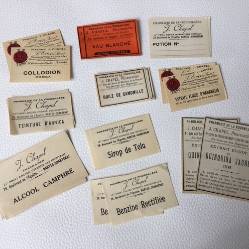 Etiquettes pharmacie 1900 - 20,