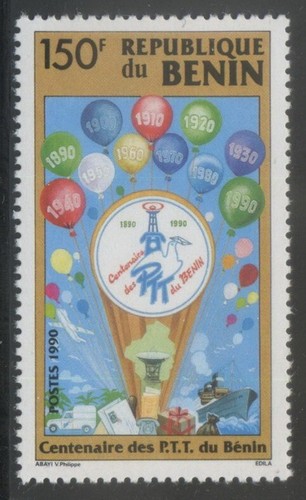 Benin 1990 mnh - benin, ship*mail