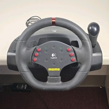 Logitech Momo Racing Force Racing Wheel Black UNTESTED Sold as SPARES/PARTS