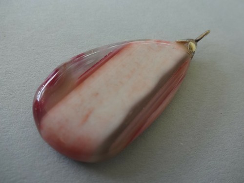Pendentif pierre agate rubanee - pendentif,