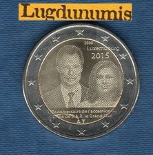 2 euro Commémo Luxembourg 2015 Trone Grand Duc Henri SUP SPL