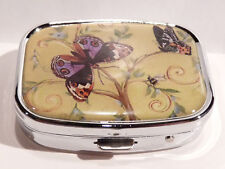 Purple Butterflies Metal Box Collectibles  