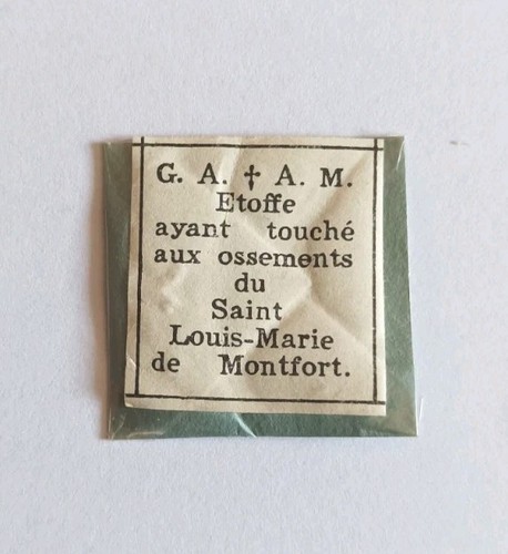 Relique étoffe ayant touché - relique, "Étoffe
