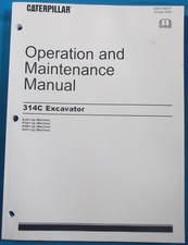 CAT Caterpillar 314C CR Pelleteuse Opération & Maintenance Manuel S/N ' Kja Pca