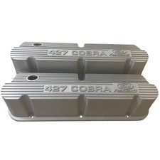 NOS Ford Racing 427 Cobra Tall Valve Covers,  Bead Blast, #M-6582-W427