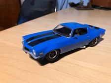 Scalextric American Street Dual BLUE CAMARO STREET SLOT CAR  LOOSE 1/32 COOL !!