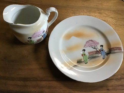 Ancien duo porcelaine kutani - porcelaine,