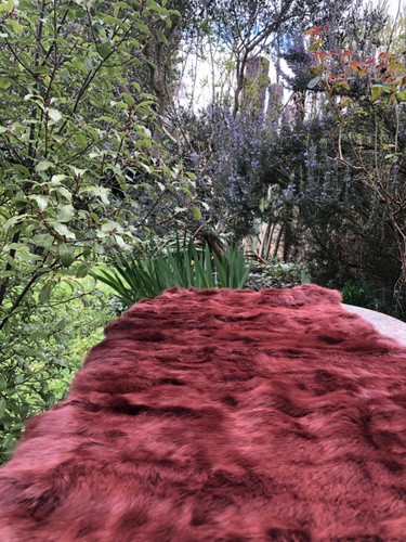 Tapis véritable peau lapin - tapis,