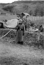 WWII B&W German Photo Lone German Soldier Mauser K98k  WW2 World War Two / 2137