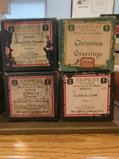 Lot of 4 Vintage Ampico Reproducing Piano Rolls  