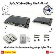 50A Double, 2 pin and 3 pin Anderson Plug Surface Mount Cover, Bolts Included