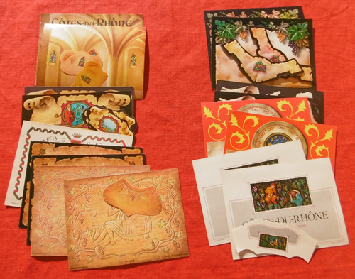 Lot etiquettes de vin - de, 70