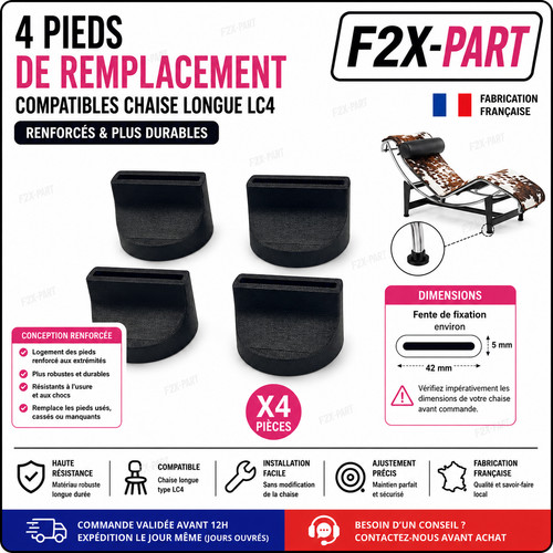 Pieds patins chaise longue - patins,