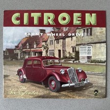 Citroen Traction Avant Six cylinder Brochure Around 1928 Vintage France (M)