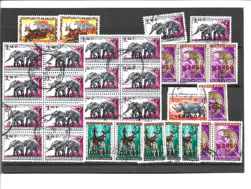 Congo belge 30 animaux - belge,