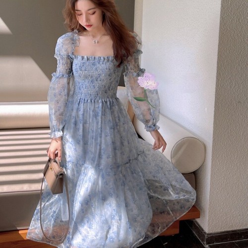 Lady organza floral dress - lady,