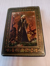 Boîte En Bois Laqué 13 X 9