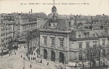 75 PARIS VUE PANORAMIQUE AVENUE GAMBETTA ET MAIRIE - 67616