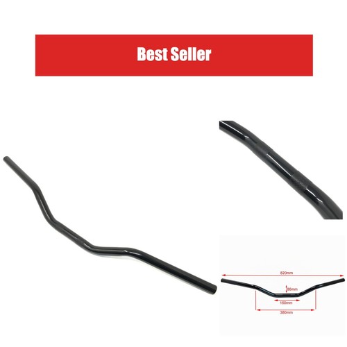 Guidon moto 25mm acier - moto, noir
