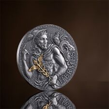 Hermes The Great Greek Mythology 3 oz Antique finish Silver Coin Cameroon 2024