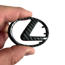 Steering Wheel Carbon Black Emblem 2.5 inch Badge for Lexus IS 250/350 2006-2013
