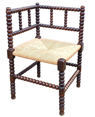 Ancien fauteuil chaise angle - d,