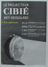 1949 FRENCH AD AD PUB CAR HEADLIGHT FOG PROJECTOR