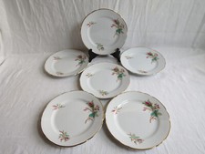 6 assiettes à dessert faïencerie regout maastricht,service "mosroos"