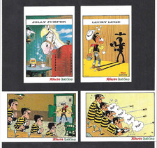 MORRIS - LUCKY LUKE (7 AUTOCOLLANTS KNORR / BOSS / CORN FLAKES) NEUFS