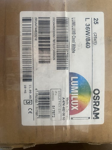 Tubes fluos 36w - t8, longueur
