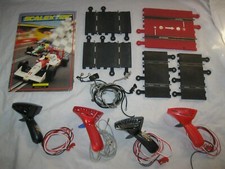 🚗 Lot CIRCUIT ÉLECTRIQUE SCALEXTRIC MECCANO RAILS MANETTES ACCESSOIRES Slot Car
