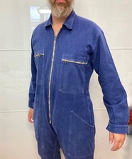 Blue Work Jumpsuit - Sanfor Jumpsuit - Vintage Full Face Cot XL