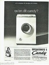 ADVERTISEMENT ADVERTISING 106 1966 Candy Washing Machine Washer