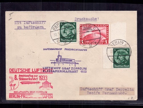 Zeppelin beleg voyage en - beleg,