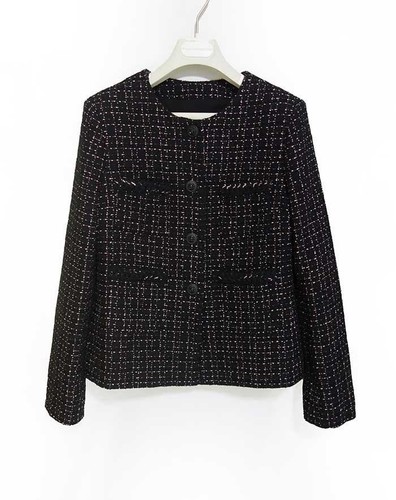 Veste tweed chanel noir - en,
