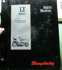 Simplicity LT Series Attachments and Accessories Lawn Tractor Parts Manual