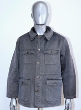 Vintage 60s Grey Cotton Pique Hunting Jacket LE MOUSQUETAIRE Sz L Made in France