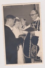 old photo ?️ wedding blessing priest church 1950s