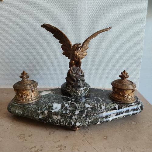 Encrier ancien sur socle - , en