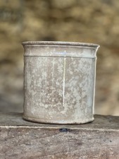 Antique Extra Large French Patinated Confiture Preserve Pot Digoin Sarreguemines
