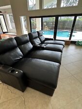 home theater seating from Octane Seating row of 4 Chaise seats