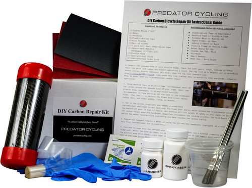 Carbon fiber bike repair kit - carbon,